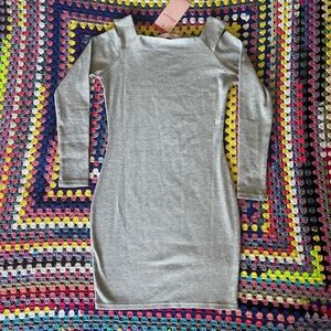 Gray bodycon mini dress